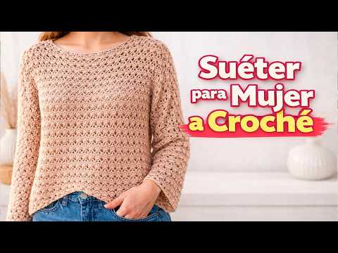 🔥Para Mujer, Rápido y fácil / NO PASA DE MODA! Suéter a crochet muy famoso😍