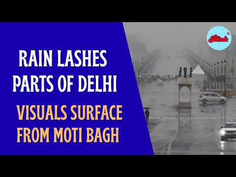 Heavy Downpour Hits National Capital: On-Ground Visuals from Moti Bagh