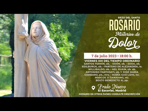 SANTO ROSARIO de hoy Viernes (Misterios Dolorosos) en DIRECTO desde PRADO NUEVO a las 18:00 h.