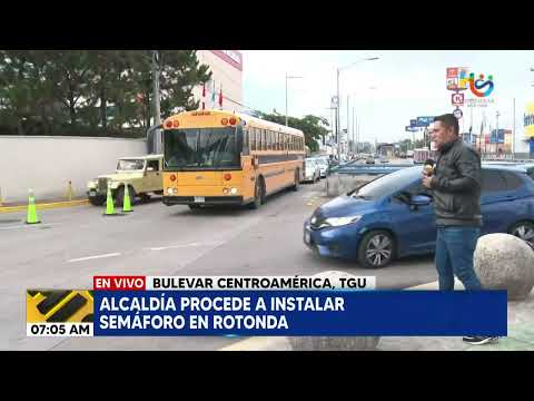 Instalan semáforos inteligentes en  rotonda de Teguicalpa