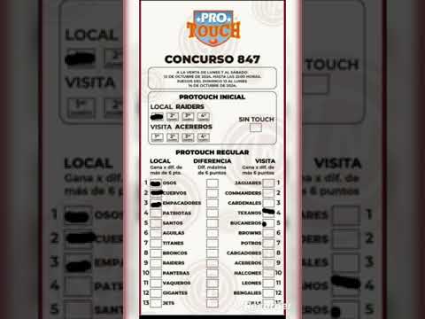 RESULTADOS PROTOUCH #847 #nfl #progol #protouch #futbol #shorts #progoleros