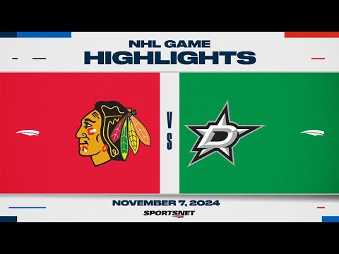 NHL Highlights | Blackhawks vs. Stars - November 7, 2024