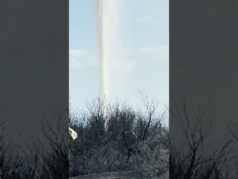 Abandoned well in Texas spews smelly water into the air after explosion