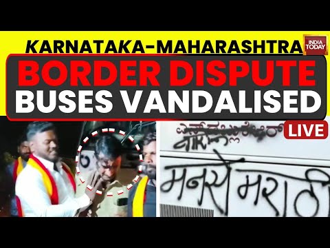 Karnataka-Maharashtra Border Dispute LIVE: Belagavi Border Issue | Government Buses Attacked News