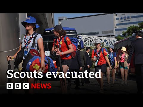 World Scout Jamboree in South Korea evacuated due to incoming typhoon - BBC News