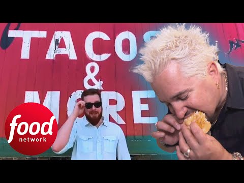 Guy is IN LOVE With This Juicy Puff Shell Taco! | Diners Drive-Ins & Dives: America’s Favorite