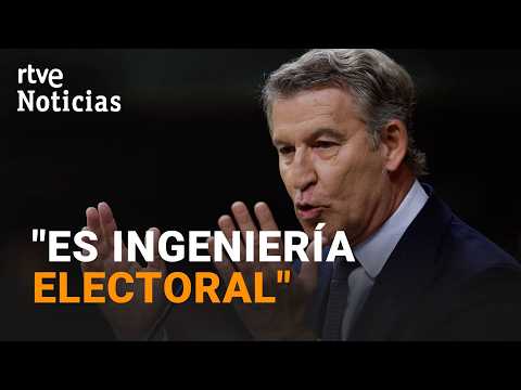 FEIJÓO INSISTE en su CRÍTICA a la LEY de NIETOS "Es INGENIERÍA ELECTORAL" | RTVE Noticias