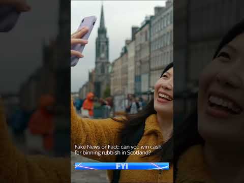 Can People in Scotland win cash for taking a photo of themselves putting rubbish in a bin?