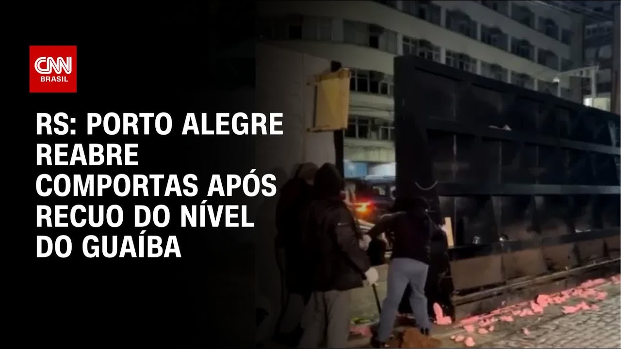 Com declínio do Guaíba comportas são reabertas em Porto Alegre RS | BASTIDORES CNN