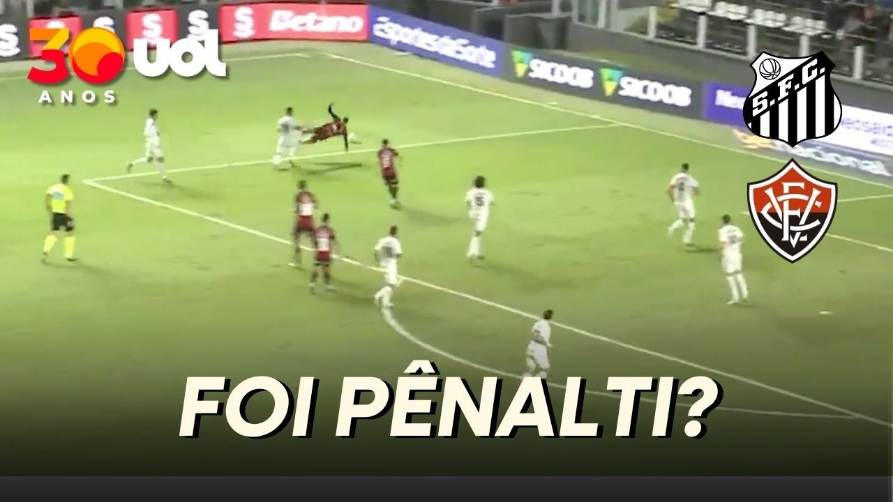 PÊNALTI DO SANTOS? ÁRBITRO NÃO MARCA A FALTA EM RENÊ E DÁ AMARELO POR SIMULAÇÃO