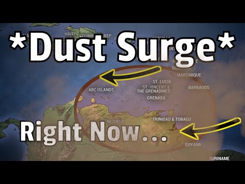 RIGHT NOW: Dust Surge in the Caribbean…