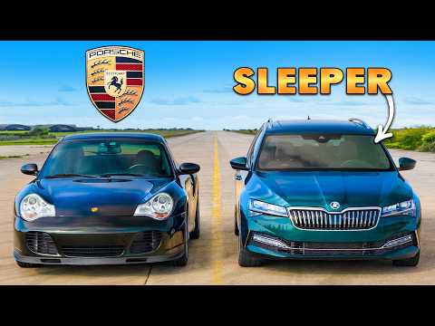 Porsche 911 Turbo vs Tuned Skoda: Drag Race Showdown