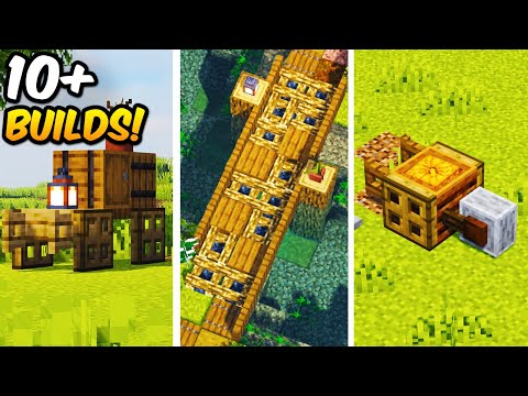 10+ Minecraft Garden & Outdoor Furniture Ideas and Build Hacks - Easy Tips and Tricks!
