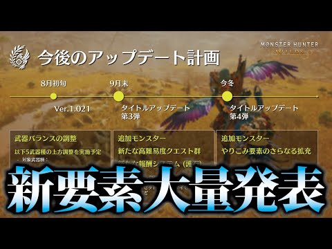 8月初旬に双剣上方調整、新エンドコンテンツ・新護石等発表【モンハンワイルズ】