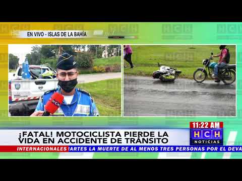 ¡Motociclista pierde la vida tras accidente en Islas de La Bahía!