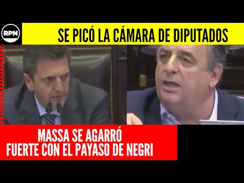 Massa cruzó fuertisimo a Negri y le paró el carro cuando quería hacer un nuevo show en diputados