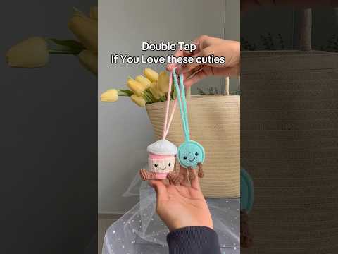 Do you like this Coffee & Macaron Duo? #shorts #crochet #amigurumi #trending #viral #keychain #diy