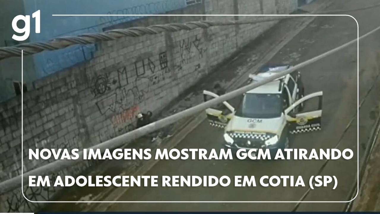 Novas imagens mostram GCM atirando em adolescente rendido após perseguição em Cotia SP g1