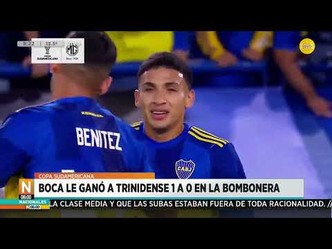 Sudamericana: Boca le ganó a Trinidense 1 a 0 en la Bombonera ?N8:00? 10-04-24