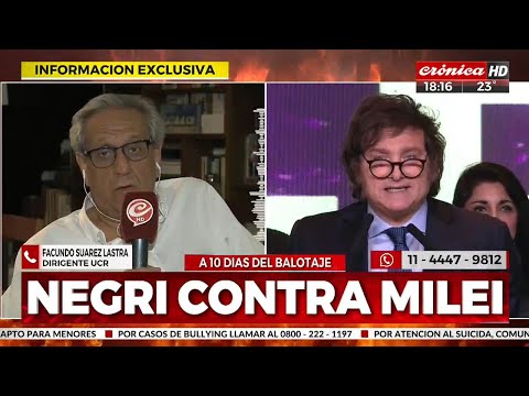 Facundo Suárez Lastra: Jamás votaría a Milei