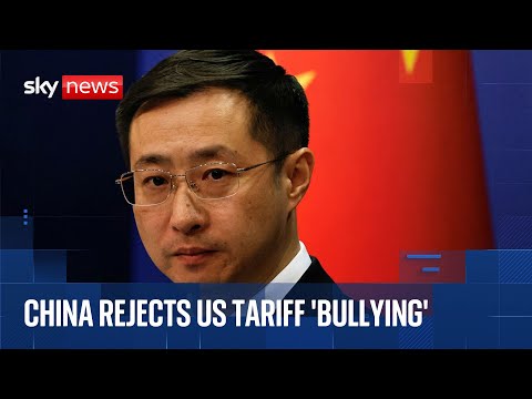 China press conference on 104% Trump tariff