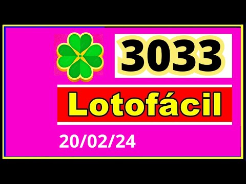 LotoFacil 3033 - Resultado da Lotofacil Concurso 3033