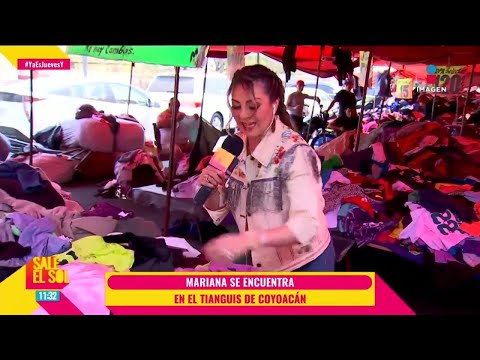 ¡Mariana Ochoa se ARMÓ un outfit INCREÍBLE con la ropa de paca del tianguis del IMÁN!