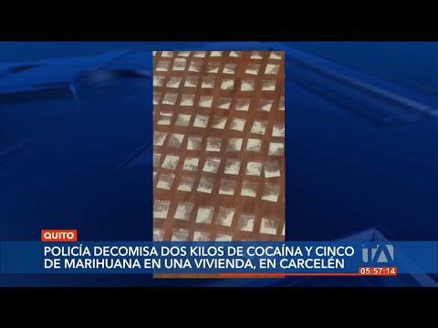 2 kilos de cocaína y 5 de marihuana fueron decomisados en Carcelén Bajo, norte de Quito
