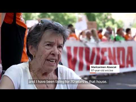 這名87歲婦人成為馬德里住房危機的象徵