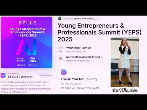 YEPS 2025 (Seattle Tech Week) CertifiAI.com - Protecting Digital Identity through AI Detection