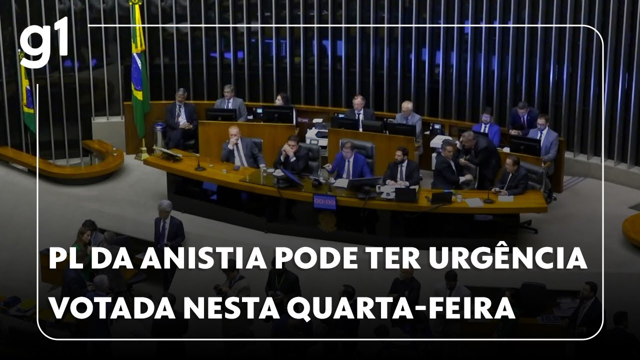 Jornal da Globo: PL da Anistia pode ter urgência votada na Câmara nesta quarta-feira