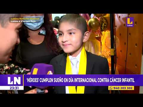 Héroes cumplen su sueño en el Día internacional contra el cáncer infantil