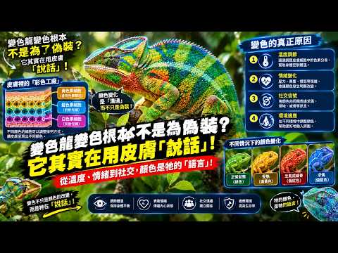 變<strong>色</strong>龍變<strong>色</strong>根本不是為了偽裝？它其實在用皮膚「說話」