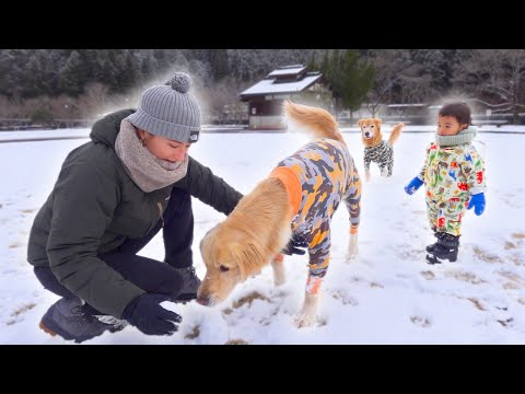 積雪2センチで大はしゃぎする兄弟が可愛すぎるww