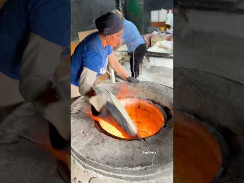 Baking Armenia Lavash bread in hot fire 🔥