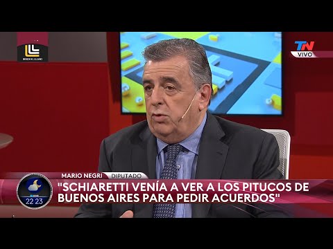 Mario Negri: Schiaretti venía a ver a los pitucos de Buenos Aires para pedir acuerdos