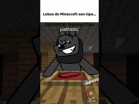 🔴Así Son Los Lobos de Minecraft🤣🌀Parodia Español🌀 [ BlobbyClips en Español ] #minecraft #memes #art