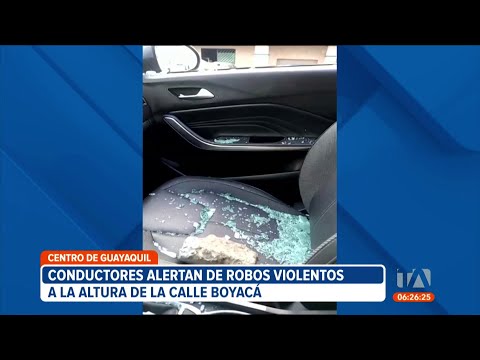 Conductores del centro de Guayaquil denuncian robos violentos de vehículos