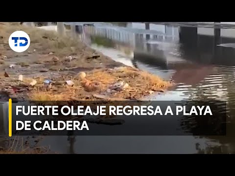 Fuerte oleaje afecta a vecinos y obras en Caldera