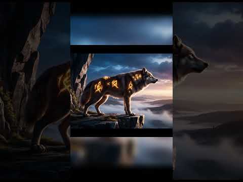 Watch This EPIC Wolf with Glowing Golden Runes! #shorts #shortvideo #youtubeshorts #youtube