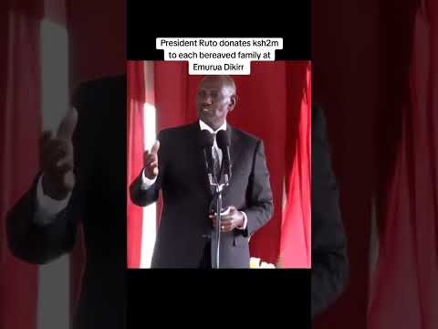 President Ruto donates 2 million to each of the families that crashed with Johana Ng'eno Ngong