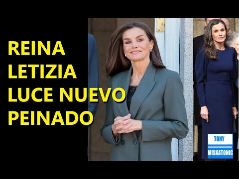 REINA LETIZIA PRESUME NUEVO PEINADO GUAY DURANTE VISITA DE PRESIDENTE DE PARAGUAY.