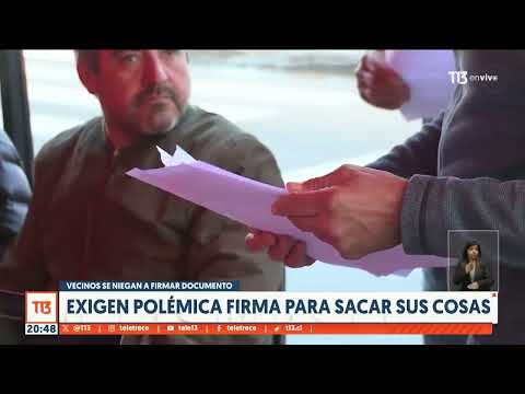 Socavones en Reñaca: Exigen polémica firma a vecinos para sacar sus cosas
