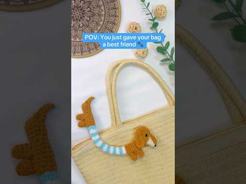 ✨This tiny crochet dachshund just stole the show🐾 #shorts #crochet #trending #viral #dog #foryou