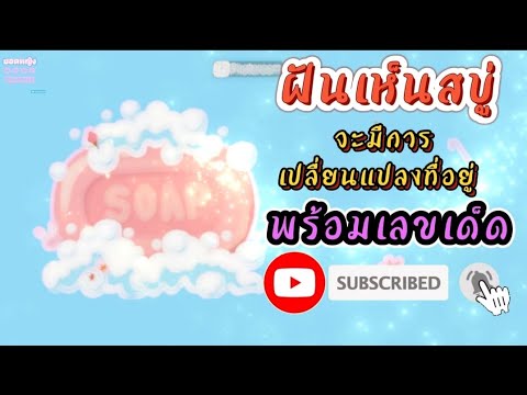 ฝันเห็นสบู่ฝันดี(พร้อมเลขเด็ด