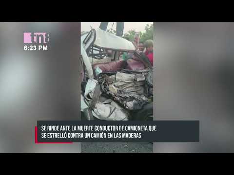 Se rinde ante la muerte conductor que se estrelló contra un camión en Las Maderas - Nicaragua