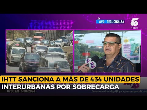 IHTT Sanciona a más de 434 unidades interurbanas por sobrecarga de pasajeros