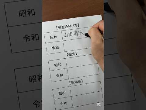 昭和と令和の小学校の違い