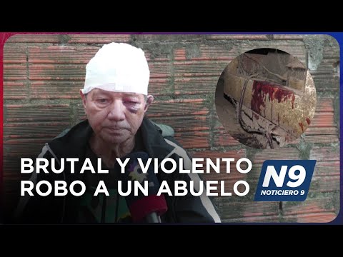 BRUTAL Y VIOLENTO ROBO A UN ABUELO - NOTICIERO 9