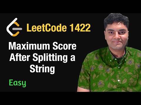 Maximum Score After Splitting a String - Leetcode 1422 - Python